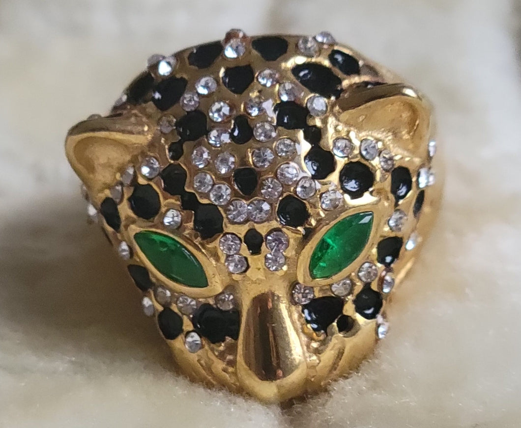 Bague LEOPARD en acier inoxydable
