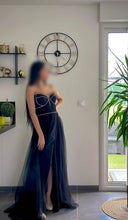 Charger l&#39;image dans la galerie, Robe de Mariage - Sans manches Maxi Tulle Colonne Réguliers Noire
