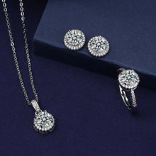 Charger l&#39;image dans la galerie, Parure de bijoux en diamant, argent 925
