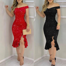 Charger l&#39;image dans la galerie, Robes irrégulières à volants en sequins
