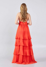 Charger l&#39;image dans la galerie, Robe de Mariage - Sans manches Maxi Chiffon Colonne Réguliers Orange
