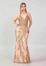 Charger l&#39;image dans la galerie, Robe de Mariage Sans manches Maxi Tulle Sirène Grandes Tailles Gold
